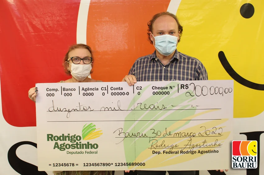 Deputado Rodrigo Agostinho visita a SORRI-BAURU