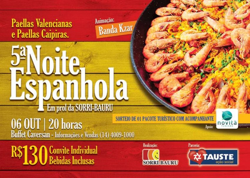 SORRI-BAURU promove a 5a. Noite Espanhola