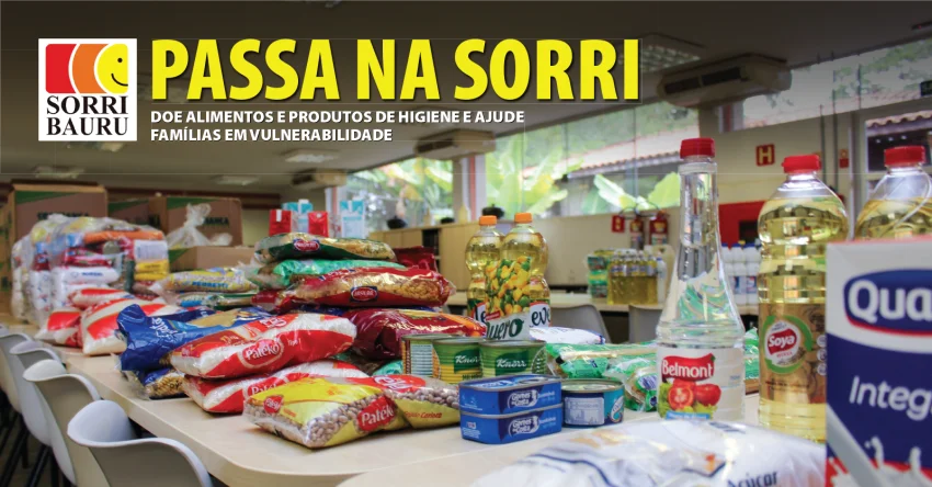 Campanha PASSA NA SORRI recebe doa��es de alimentos e produtos de higiene